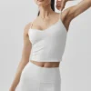 Airbrush Refined Sütyenli Tank Top - Beyaz