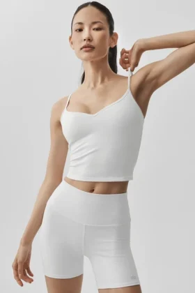 Airbrush Refined Sütyenli Tank Top - Beyaz