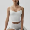 Airbrush Refined Sütyenli Tank Top - Beyaz