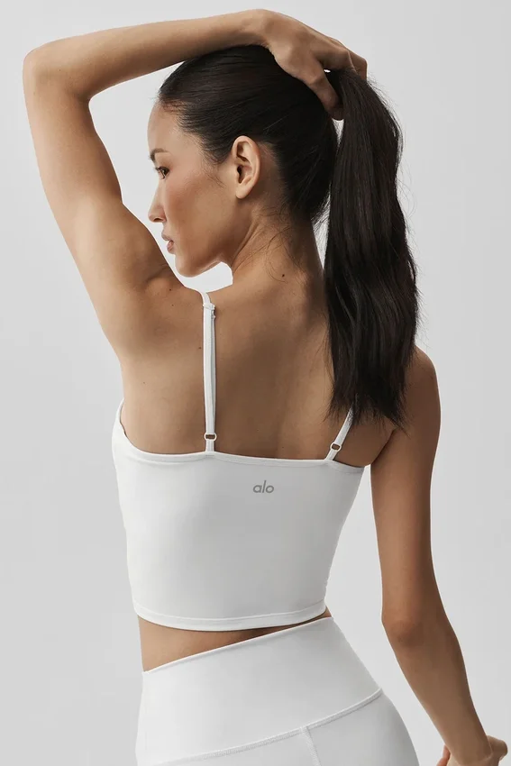 Airbrush Refined Sütyenli Tank Top - Beyaz