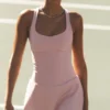 Airbrush Sparks Fly Korseli Tenis Elbisesi - Vintage Pembe