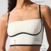 Airbrush Streamlined Sütyenli Tank Top - Fildişi/Siyah