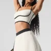 Airbrush Streamlined Sütyenli Tank Top - Fildişi/Siyah