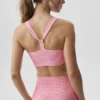 Airlift Gingham Şık Sütyenli Tank Top - Cennet Pembesi Gingham