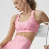 Airlift Gingham Şık Sütyenli Tank Top - Cennet Pembesi Gingham