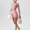 Airlift Gingham Şık Sütyenli Tank Top - Cennet Pembesi Gingham