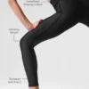 Airlift High-Waist 7/8 Line Up Tayt - Siyah