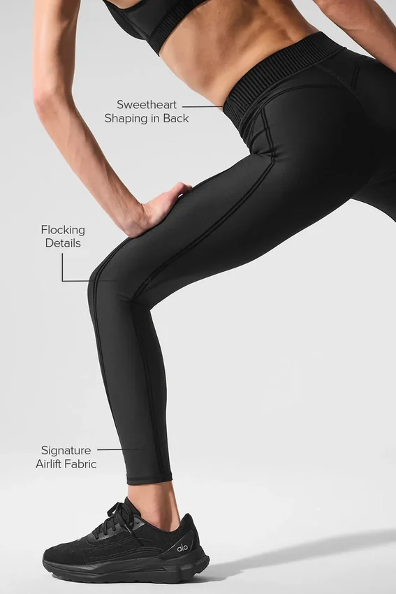 Airlift High-Waist 7/8 Line Up Tayt - Siyah