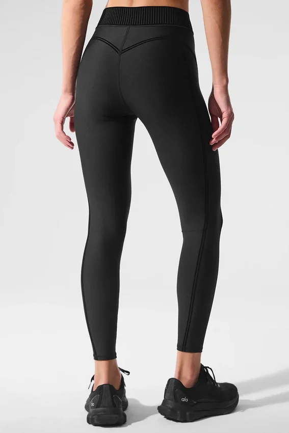 Airlift High-Waist 7/8 Line Up Tayt - Siyah