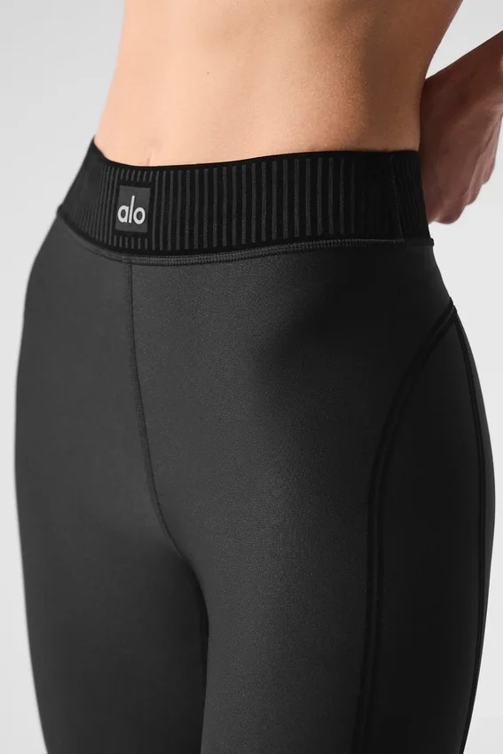Airlift High-Waist 7/8 Line Up Tayt - Siyah