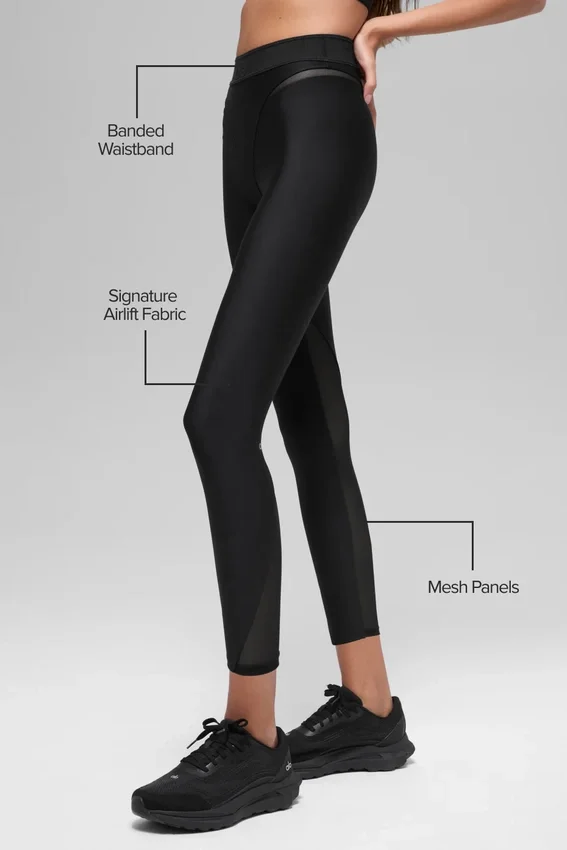 Airlift High-Waist 7/8 Rebel Tayt - Siyah