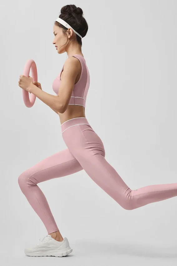 Airlift High-Waist Alignment Legging - Vintage Pembe/Beyaz