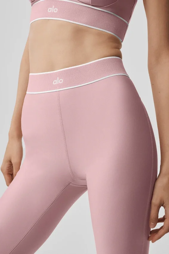 Airlift High-Waist Alignment Legging - Vintage Pembe/Beyaz
