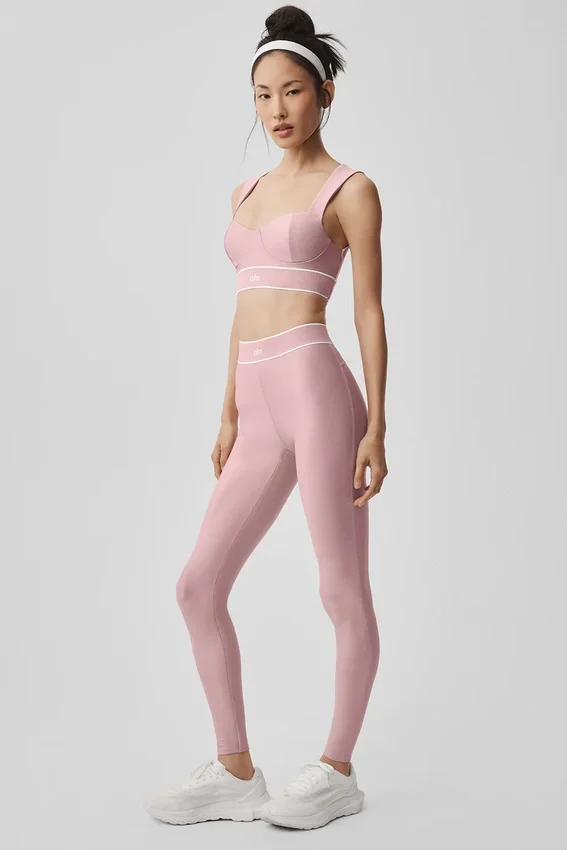 Airlift High-Waist Alignment Legging - Vintage Pembe/Beyaz