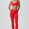 Airlift High-Waist Alignment Tayt - Parlak Kırmızı/Beyaz