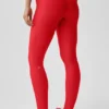 Airlift High-Waist Alignment Tayt - Parlak Kırmızı/Beyaz