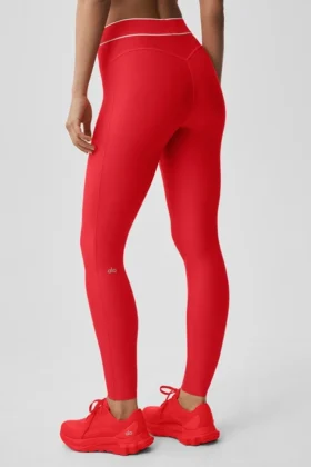 Airlift High-Waist Alignment Tayt – Parlak Kırmızı/Beyaz