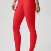 Airlift High-Waist Alignment Tayt - Parlak Kırmızı/Beyaz