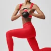 Airlift High-Waist Alignment Tayt - Parlak Kırmızı/Beyaz