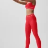 Airlift High-Waist Alignment Tayt - Parlak Kırmızı/Beyaz