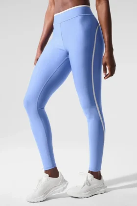 Airlift High-Waist Charger 7/8 Tayt - Kristal Berraklığında Mavi/Beyaz