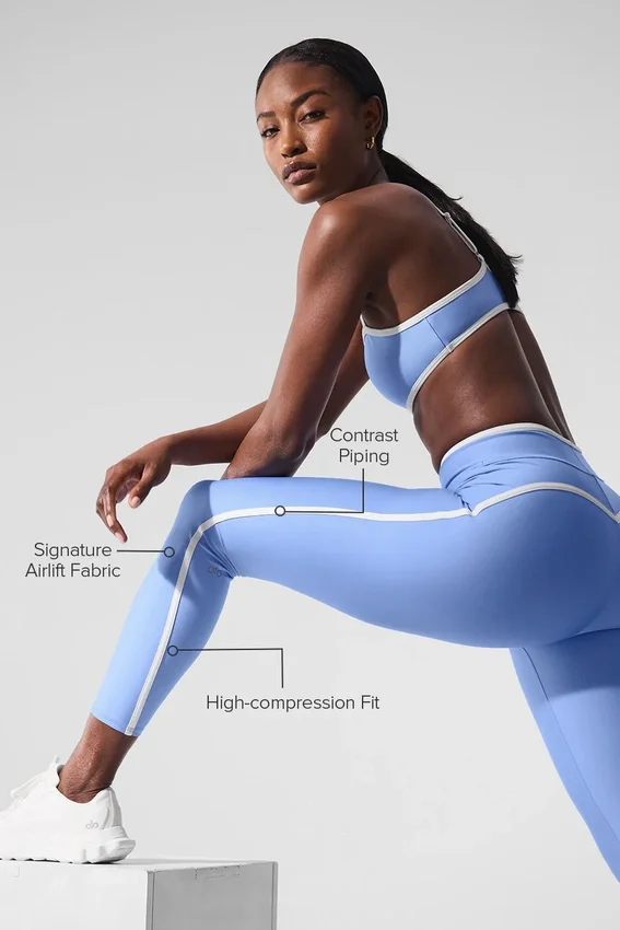 Airlift High-Waist Charger 7/8 Tayt - Kristal Berraklığında Mavi/Beyaz