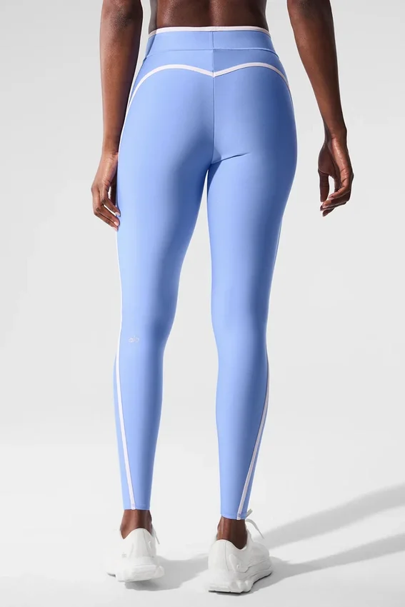 Airlift High-Waist Charger 7/8 Tayt - Kristal Berraklığında Mavi/Beyaz