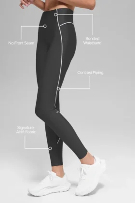 Airlift High-Waist Haven Tayt – Antrasit/Beyaz