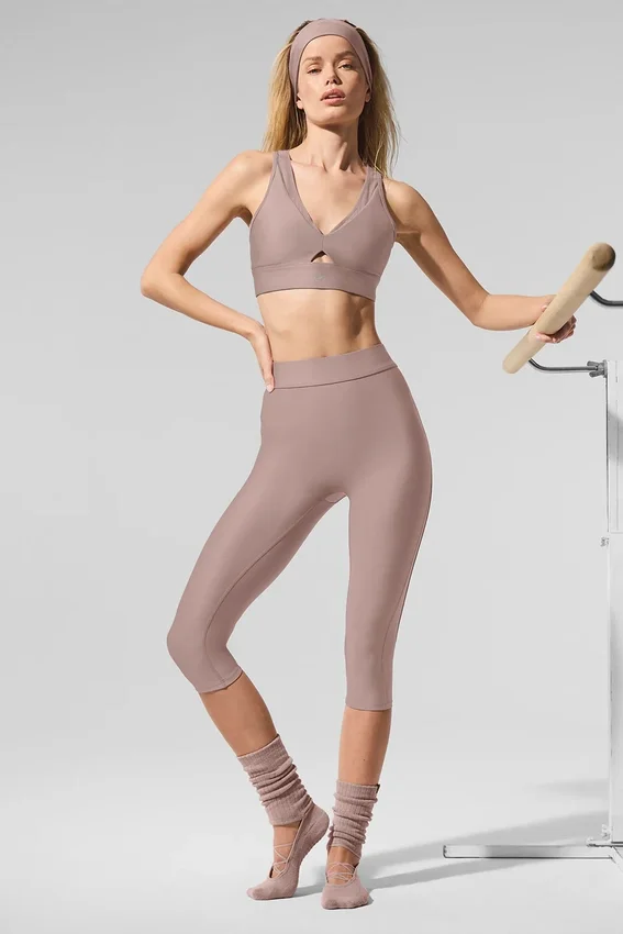 Airlift High-Waist Just Right Kapri - Taupe