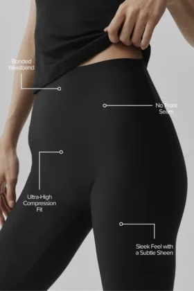 Airlift High-Waist Sleek Kapri – Siyah