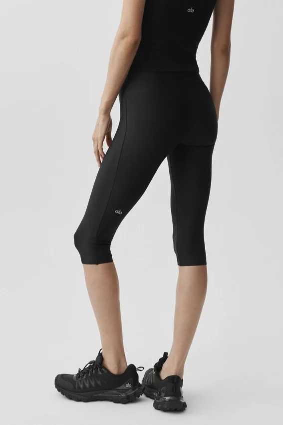 Airlift High-Waist Sleek Kapri - Siyah