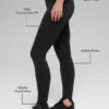 Airlift High-Waist Uzun Tayt - Siyah