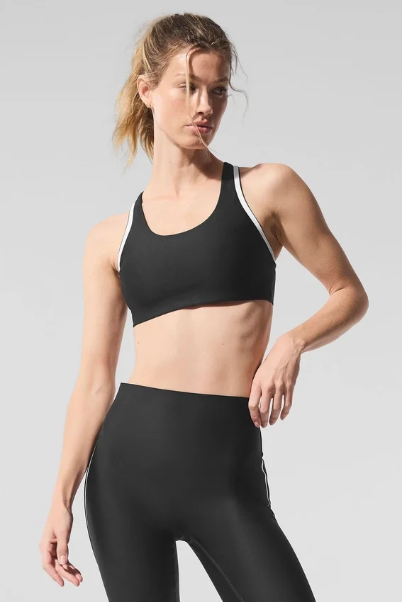 Airlift Super Sleek Kontrast Spor Sütyeni - Siyah/Beyaz