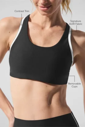 Airlift Super Sleek Kontrast Spor Sütyeni – Siyah/Beyaz
