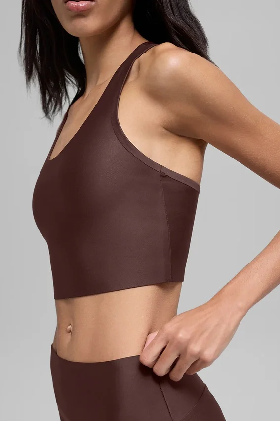 Airlift Super Sleek Sütyenli Tank - Brownstone