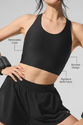 Airlift Super Sleek Sütyenli Tank Top – Siyah