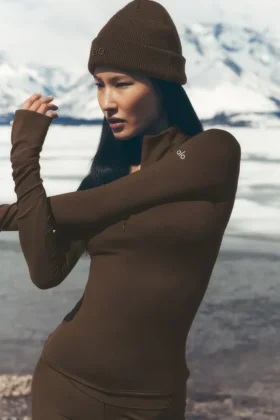 Airlift Winter Warm 1/4 Fermuarlı Uzun Kollu - Espresso