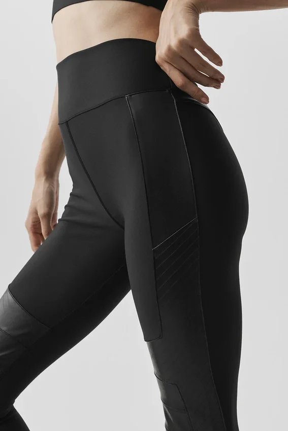 Airlift Winter Warm High-Waist Supermoto Tayt - Siyah