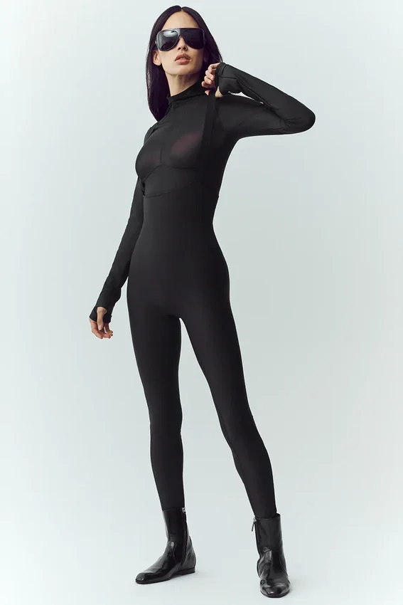 Airlift Winter Warm Mesh Ski Time Uzun Kollu - Siyah