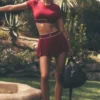 Alçak Bel Amp It Up Tenis Eteği - Summer Romance Kırmızı