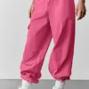 Alçak Bel Megastar Kargo Pantolon - Paradise Pink