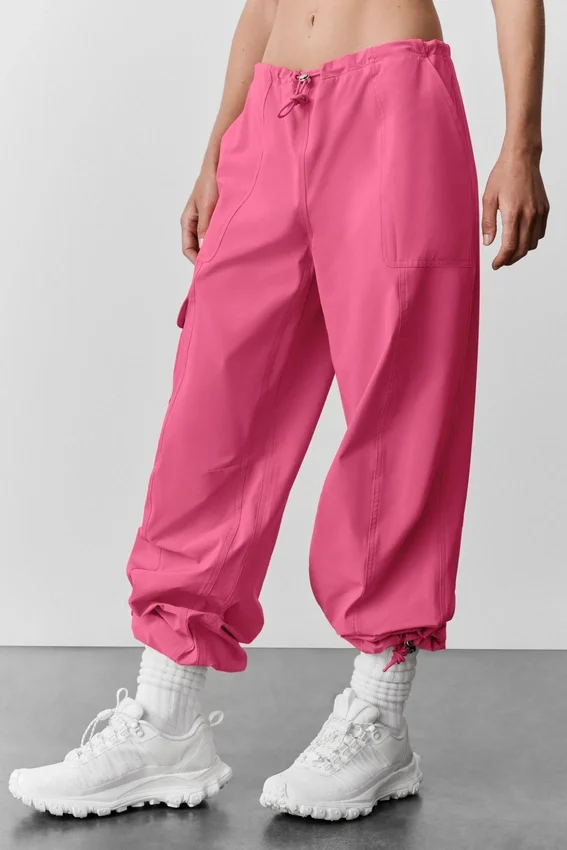 Alçak Bel Megastar Kargo Pantolon - Paradise Pink