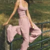 Alçak Bel Megastar Kargo Pantolon - Vintage Pembe