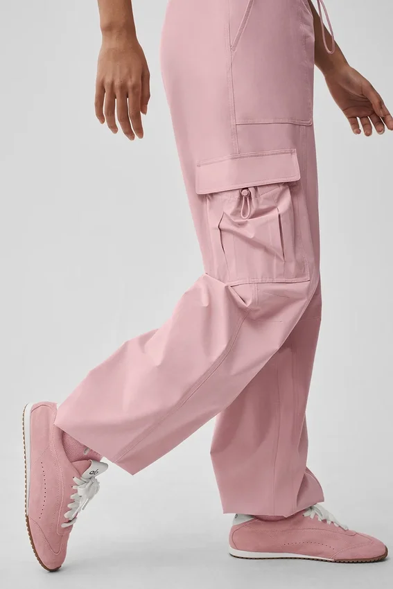 Alçak Bel Megastar Kargo Pantolon - Vintage Pembe