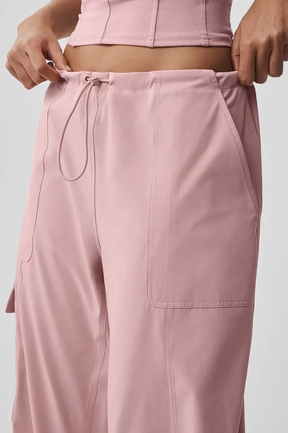 Alçak Bel Megastar Kargo Pantolon - Vintage Pembe