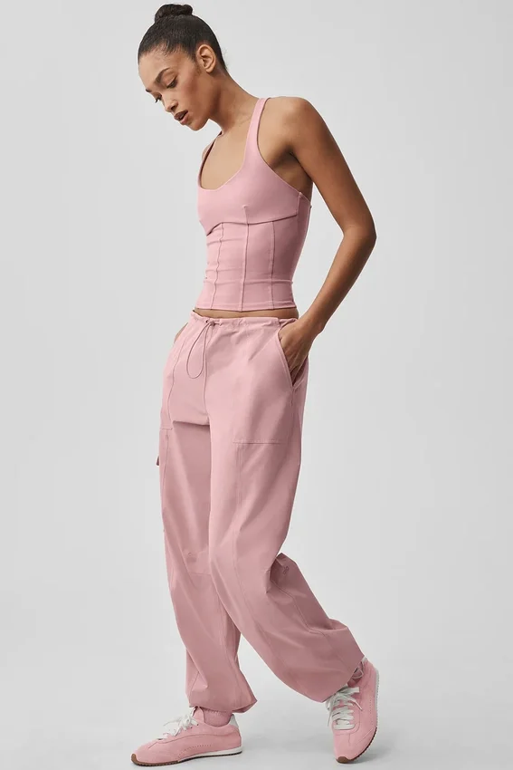 Alçak Bel Megastar Kargo Pantolon - Vintage Pembe