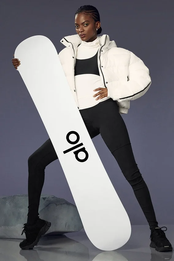 Alo Glacier Snowboard - Siyah/Beyaz