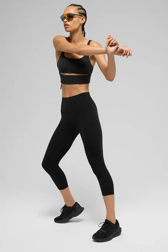 Alo High-Waist Airbrush Kapri | Kadın Taytlar