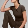 Alo Softsculpt Precision Kısa Kollu Üst - Espresso