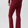 Alo Softsculpt 7/8 Katlamalı Geniş Paça Tayt - Yaz Romantizmi Kırmızısı